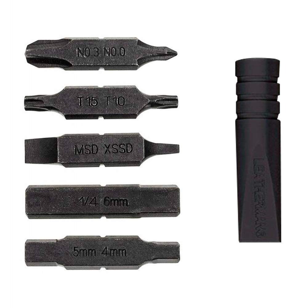 Перехідник-бітотримач Leatherman на хрестову викрутку мультитула, з бітами, чорний (931013)